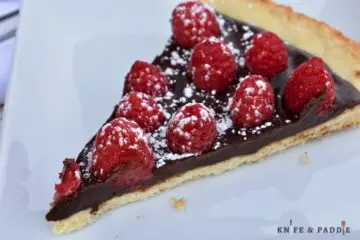 Chocolate Ganache Raspberry Tart Knifeandpaddle