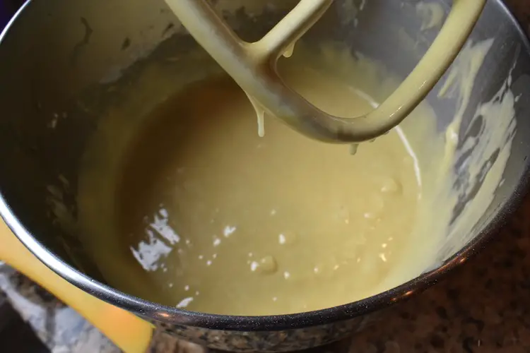 Batter in stand mixer