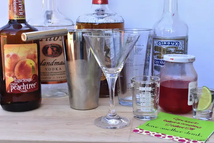Martini ingredients