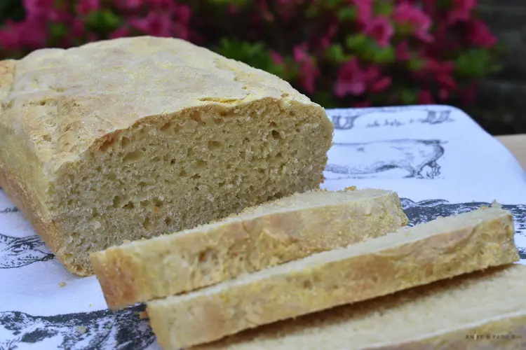 English muffin bread sliced