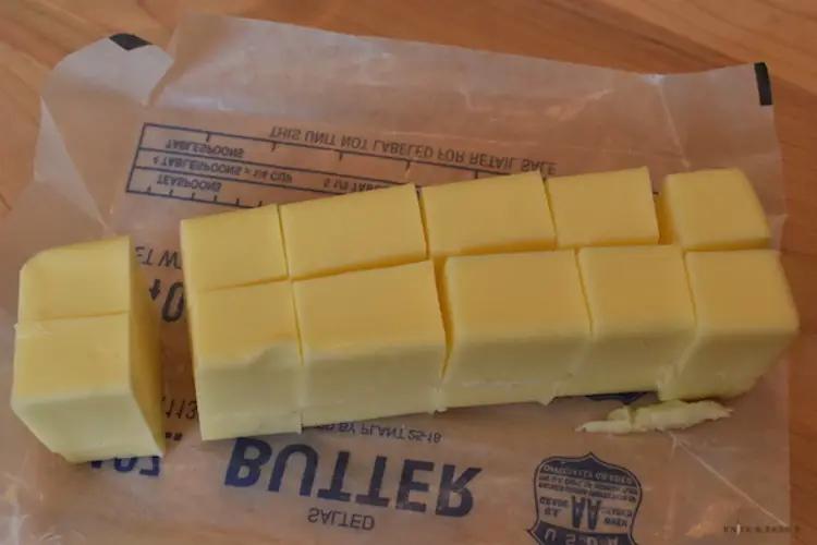 Cold and cubed butter