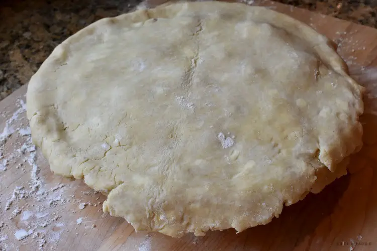 Filled pie with top crust
