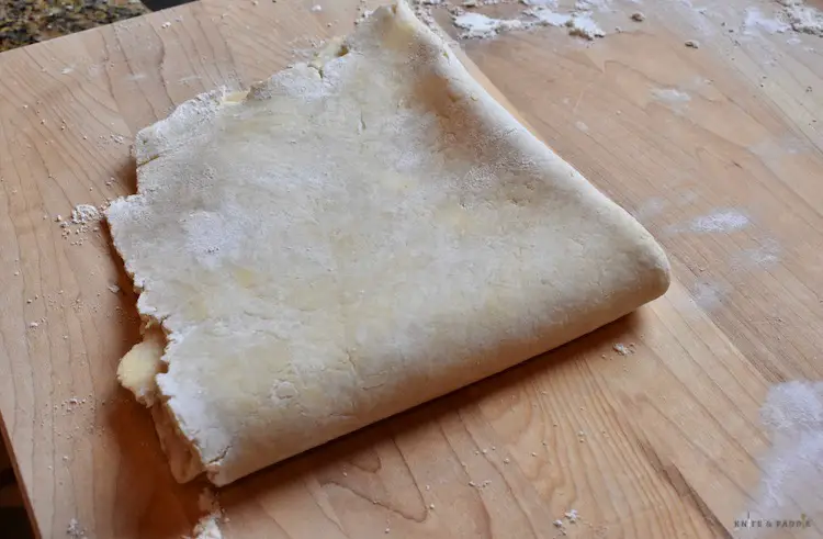 Folded pie crust