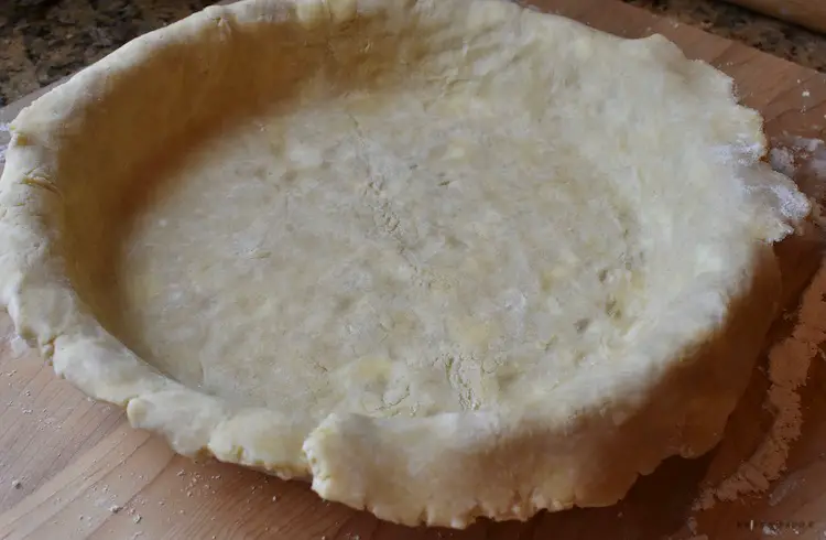 Pie crust in the plate