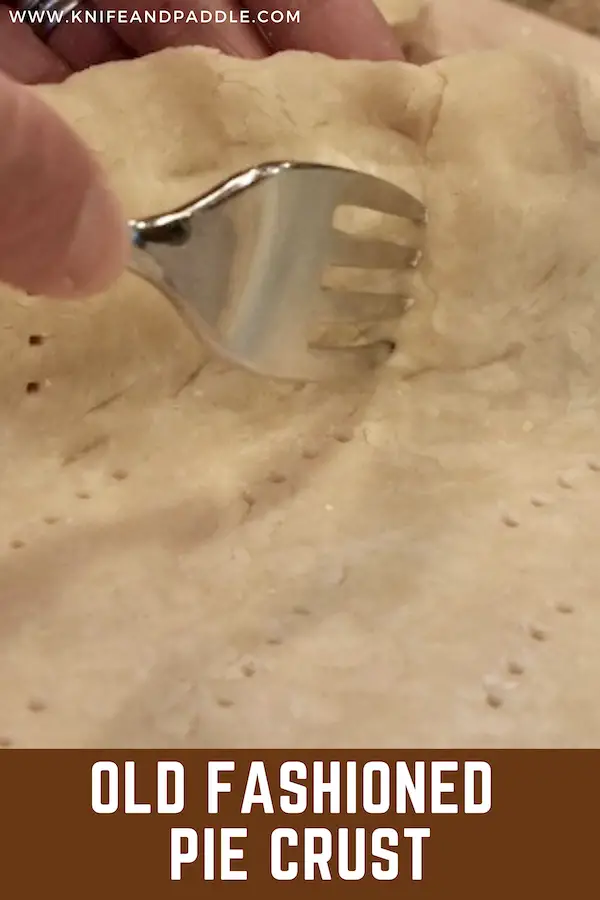 Fork holes in dough