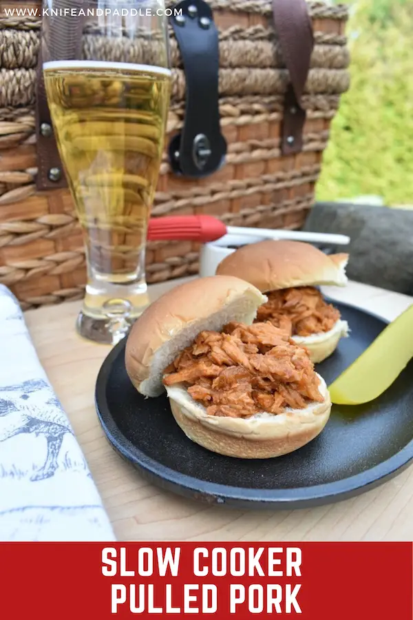 Pulled pork sandwich with beer