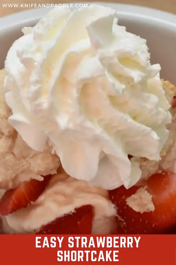 Strawberries, biscuits and whipped cream