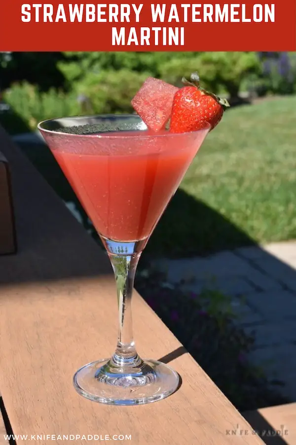 Strawberry watermelon martini