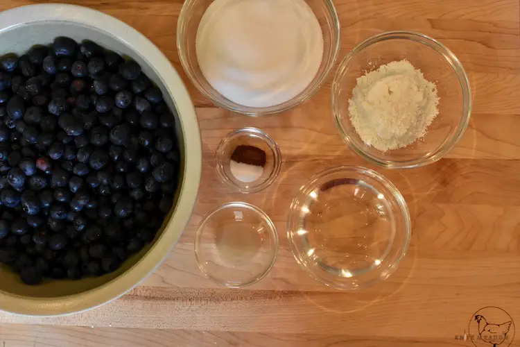Cape Cod Blueberry Pie Ingredients

