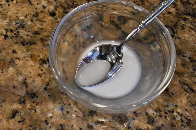 Corn starch and water