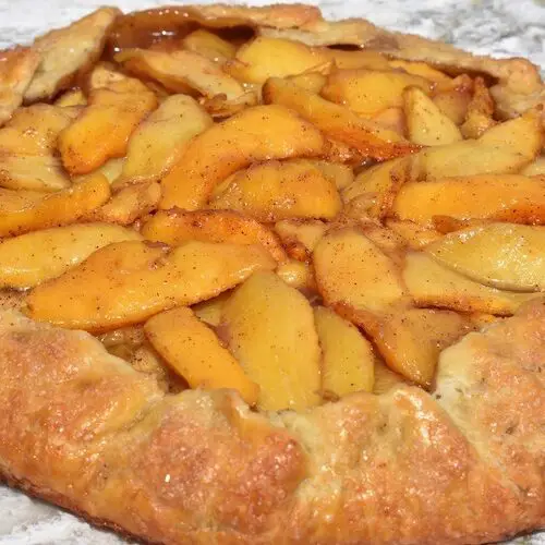 Peach Galette with all butter crust