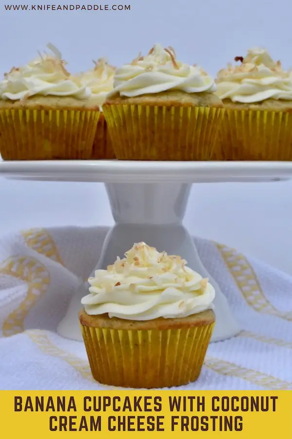 Banana Cupcake with Coconut Cream Cheese Frosting