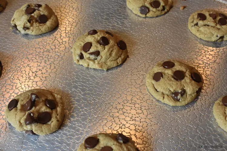 Easy peanut butter chocolate chip cookies baked