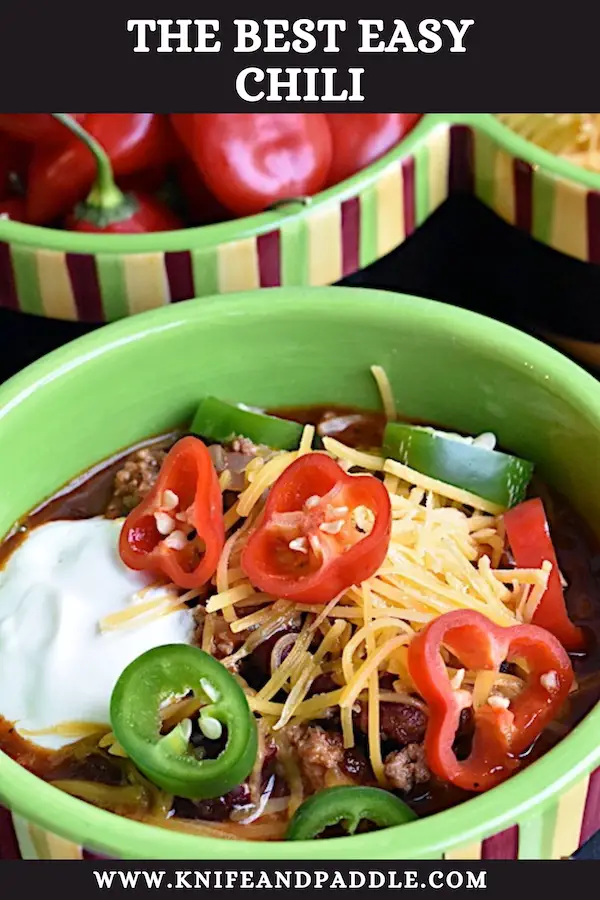 Easy Chili in a bowl