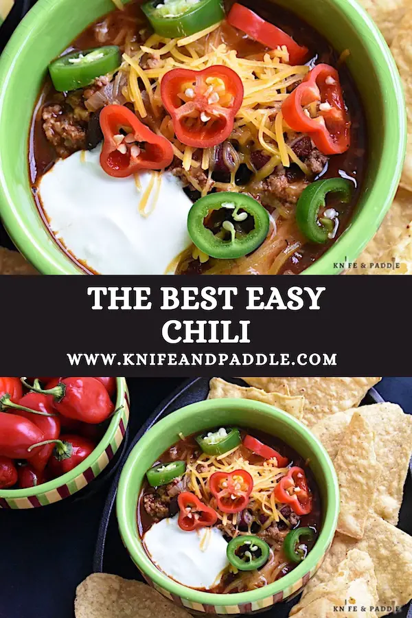 The Best Easy Chili in a bowl