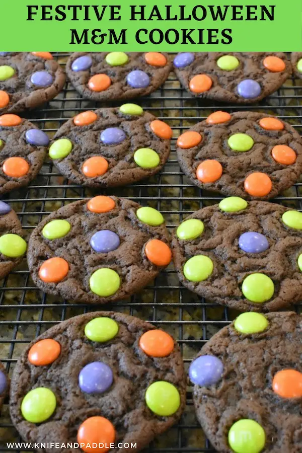 Festive Halloween M&M Cookies