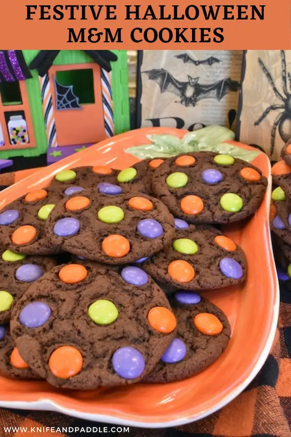Festive Halloween M&M Cookies