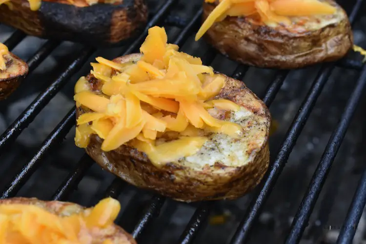 grilled potato with cheese