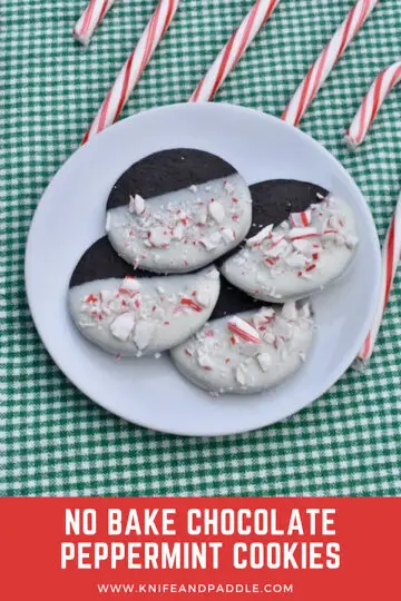 No Bake Chocolate Peppermint Cookies • www.knifeandpaddle.com