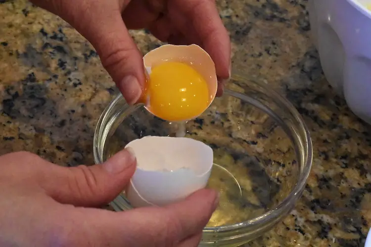 Separating the eggs