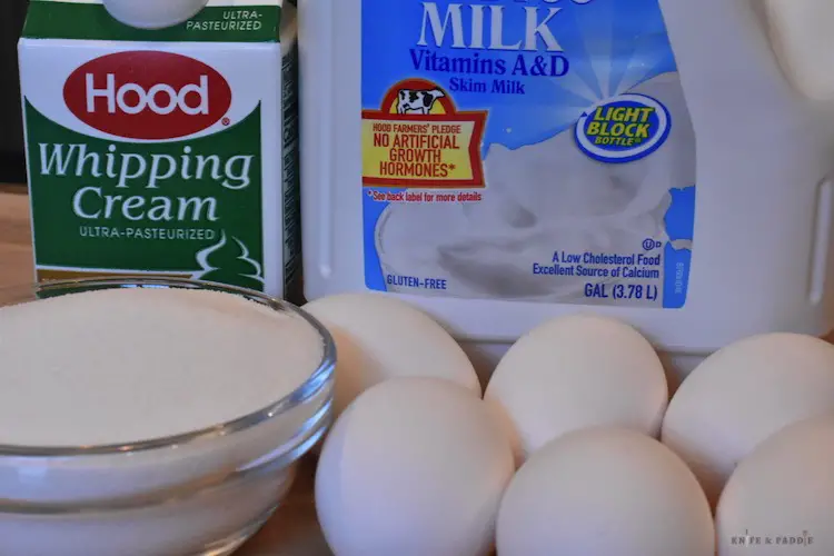 Egg nog ingredients