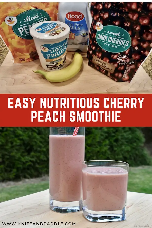 Easy Nutritious Cherry Peach Smoothie • www.knifeandpaddle.com