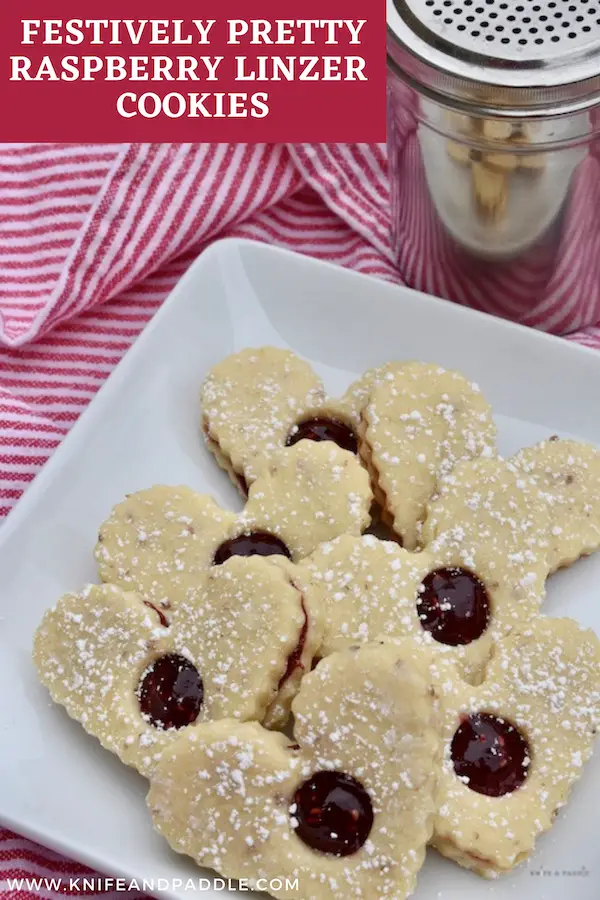 Festively Pretty Raspberry Linzer Cookies