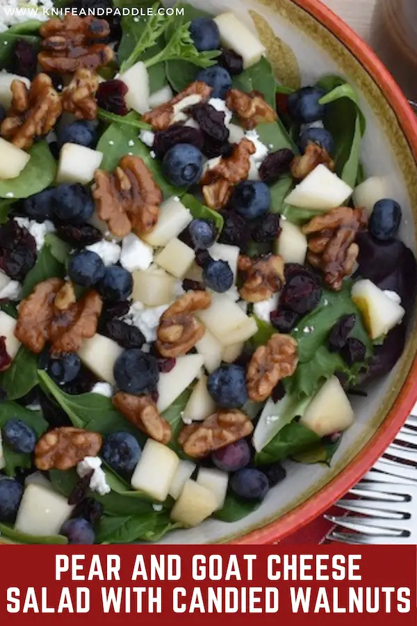 Pear and Goat Cheese Salad with Candied Walnuts