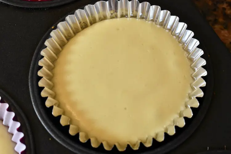 Cooked mini cheesecake