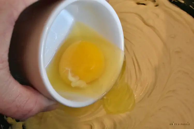 Dropping in egg