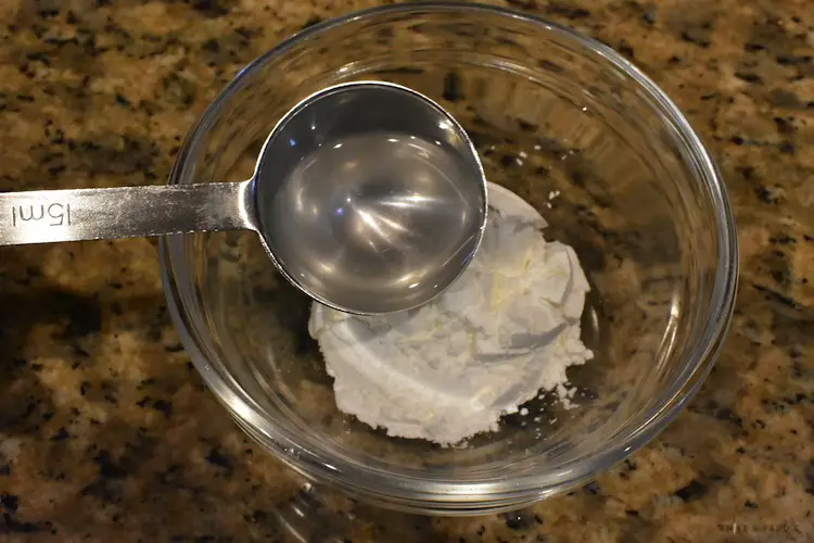 Cornstarch and water
