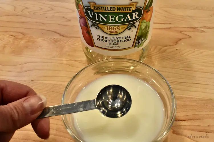 Vinegar and milk