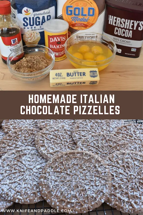 Homemade Italian Chocolate Pizzelles