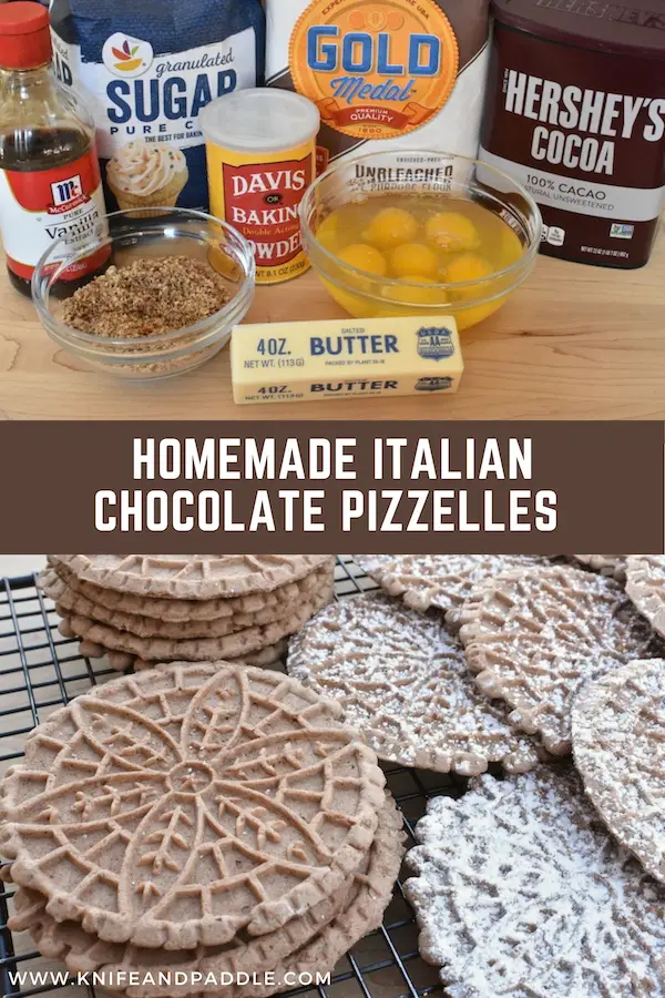 Homemade Italian Chocolate Pizzelles