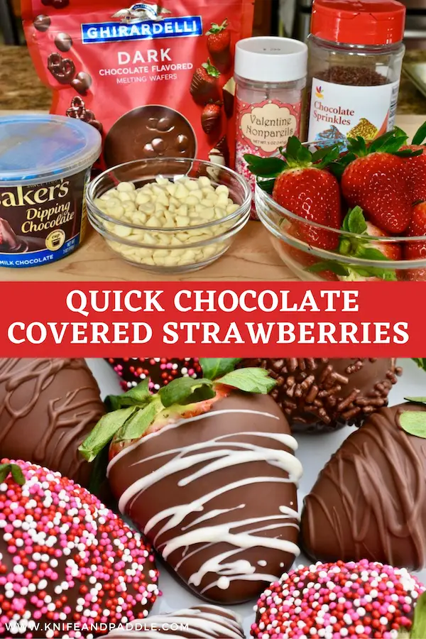 Ingredients for chocolate covered strawberries