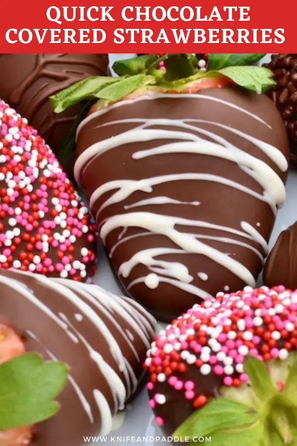Variety of chocolate covered strawberries