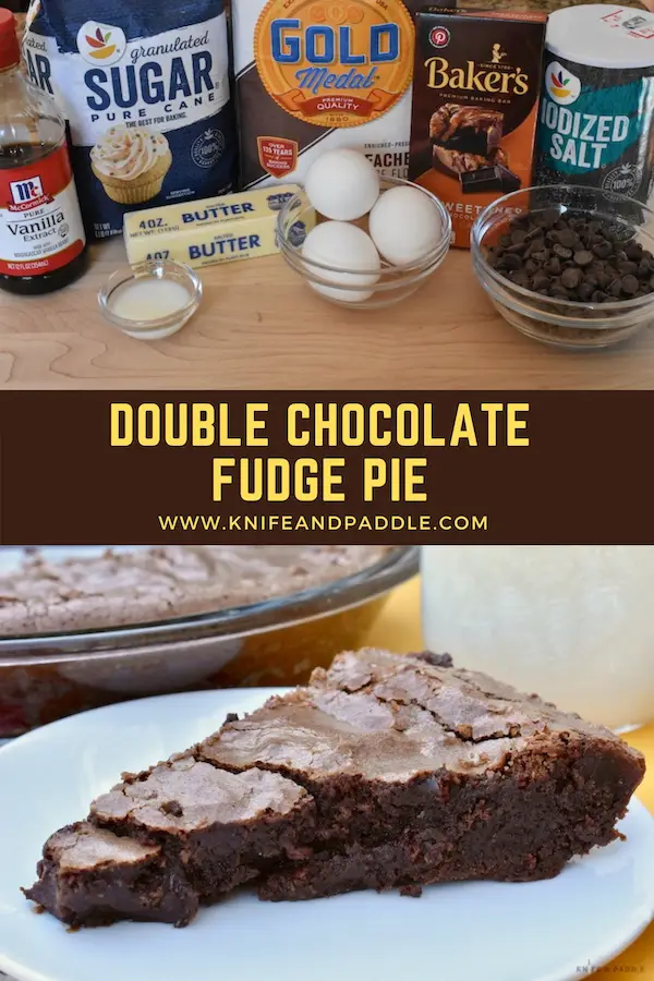 Double Chocolate Fudge Pie and ingredients