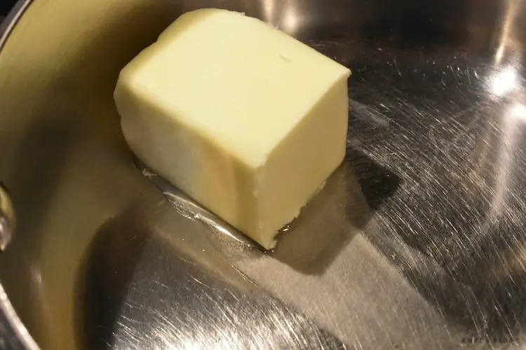 Melting butter in a small pan