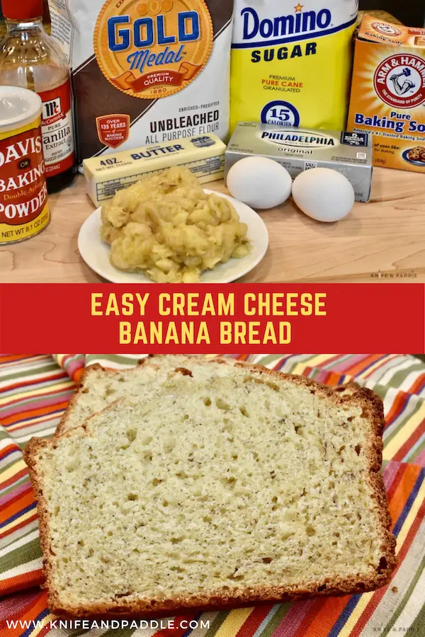 Easy Cream Cheese Banana Bread