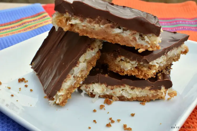 Simple Triple Layer Bars on stacked on a plate