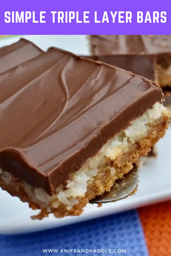 Simple Triple Layer Bars on a plate