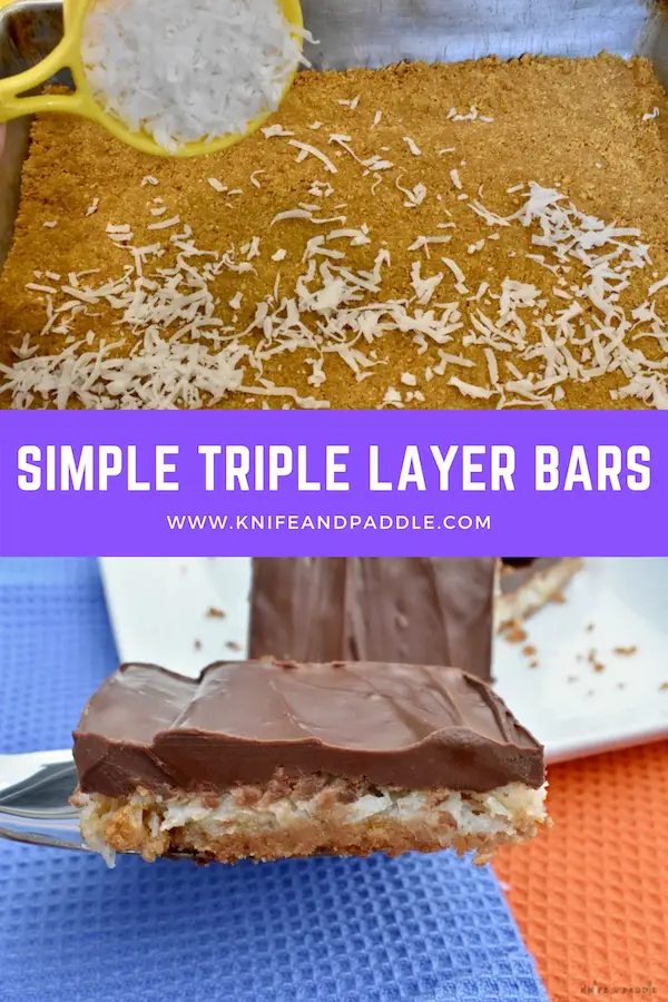 Simple Triple Layer Bars putting it together and bars on a plate