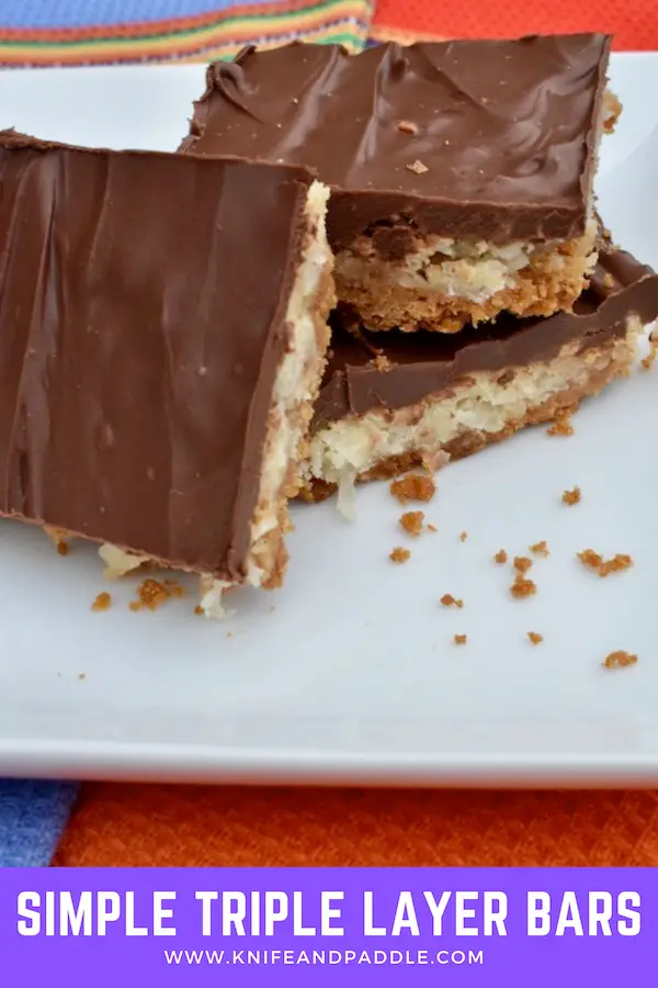 Simple Triple Layer Bars on a plate