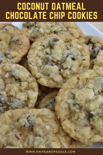 Coconut Oatmeal Chocolate Chip Cookies • www.knifeandpaddle.com