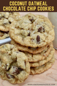 Coconut Oatmeal Chocolate Chip Cookies • www.knifeandpaddle.com