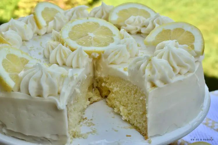 Light Lemon Cake with Cream Cheese Frosting 