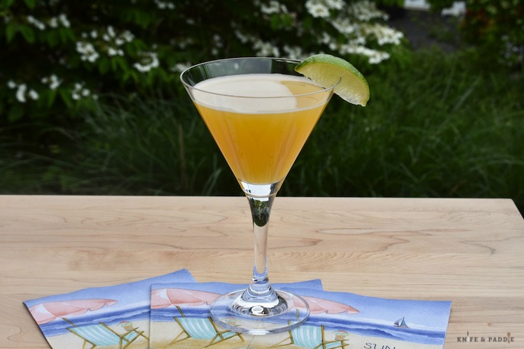Tropical Mango Martini in a glass