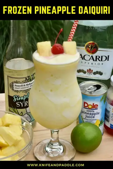 Frozen pineapple daiquiri - Caroline's Cooking