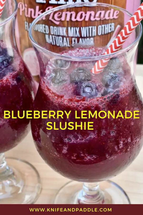 Boozy Blueberry Lemonade Slushie
