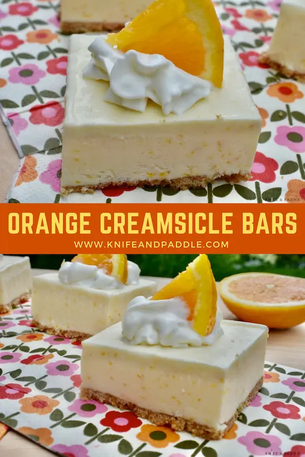 No Bake Orange Creamsicle Bars
